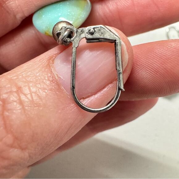 Set of Three Dangle Earrings Boho Green Purple Pierced Womens Jewelry - Picture 4 of 7